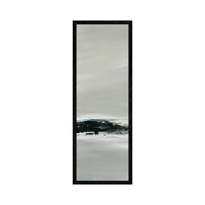 Breakers I by Carol Robinson - Panoramic Print on Canvas, 30.48 cm H x 91.44 cm W, Black Framed
