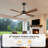 42in Solid Wood Ceiling Fan With Light, Smart Control Led Ceiling Fan, 3 Color Temperatures, Quiet Reversible Dc Motor, Ceiling Fan With Remote & App Control For Bedroom, Living Room & Large Rooms-589042095