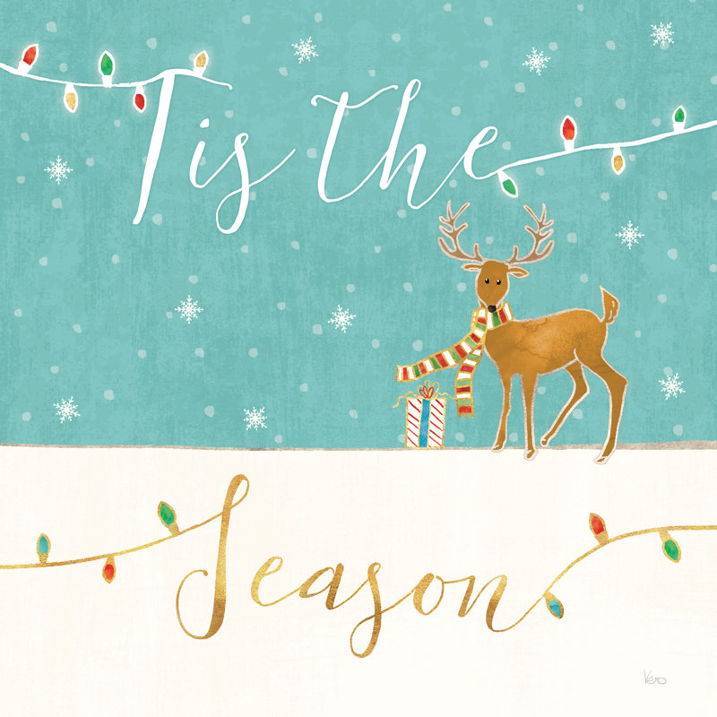 Underlined Christmas III - Wrapped Canvas Print, 30cm H x 30cm W x 3.8cm D