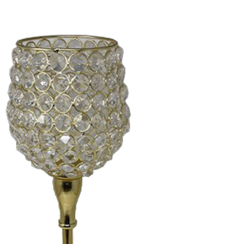 Tabletop Votive Holder, Gold, 19" H x 5" W x 5" D