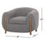 Lyla 38" W Polyester Blend Barrel Chair-1914637068