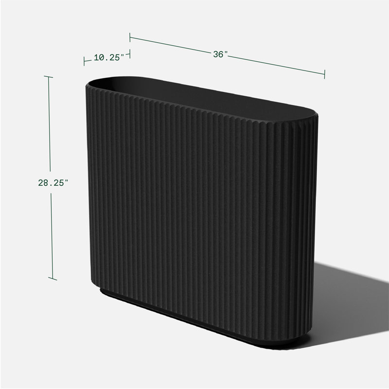 Veradek Demi Series Span Planter, Black