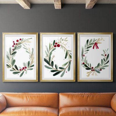 Christmas Holiday Art CCxxxi - Impression sur mesure encadrée de qualité supérieure - 3 pièces