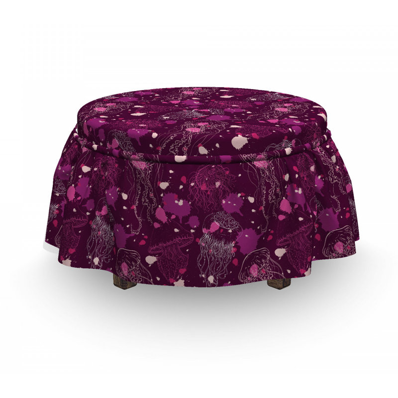 Housse pour repose-pieds jellyfish paint gouttes