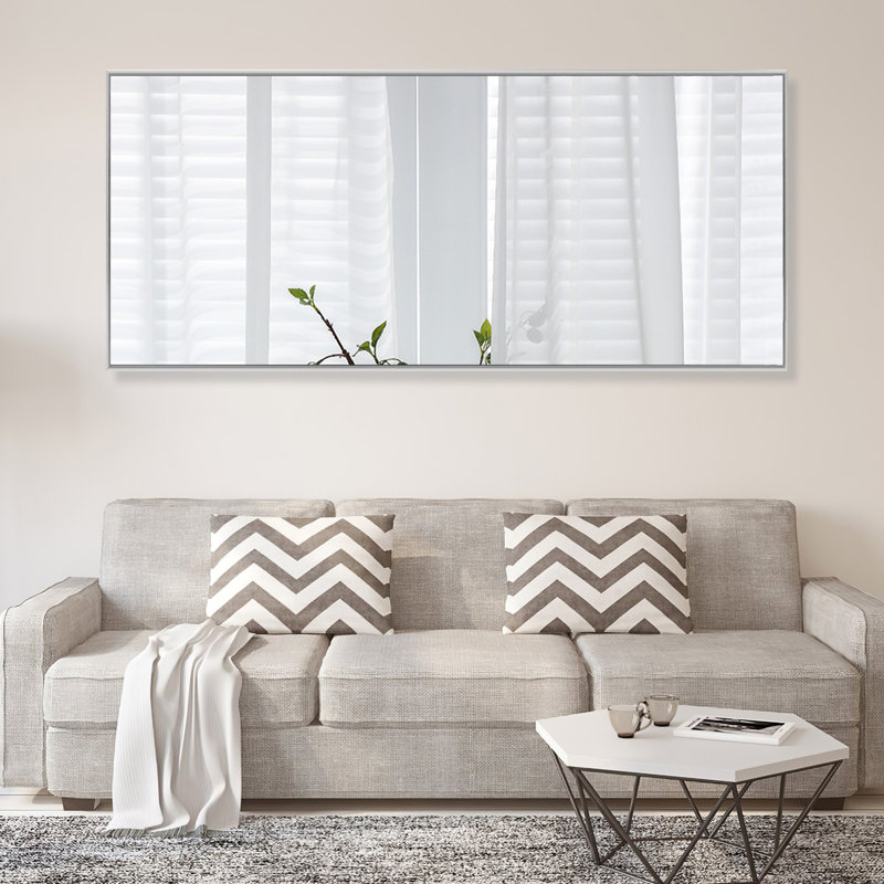 Miroir de salle de bain mural Talma, Gris clair, H 71 po x l 24 po