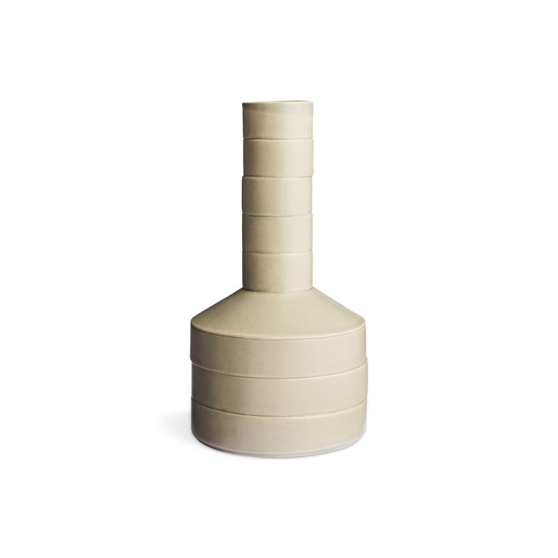 Wonk Ceramic Table Vase, Putty