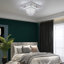 Lustre carré à 1 lumière DEL avec accents Crytal Daevaughn-1002479054