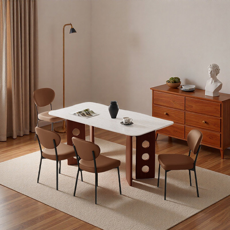 Ensemble de table de salle à manger durable et facile d'entretien, H 29,92 po x L 70,87 po x l 35,43 po, 5