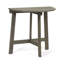 Table bistro d'extérieur pliante demi-ronde en bois d'acacia, finition grise