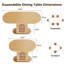 150 cm Extendable Dining Table with Wood Base-597926500