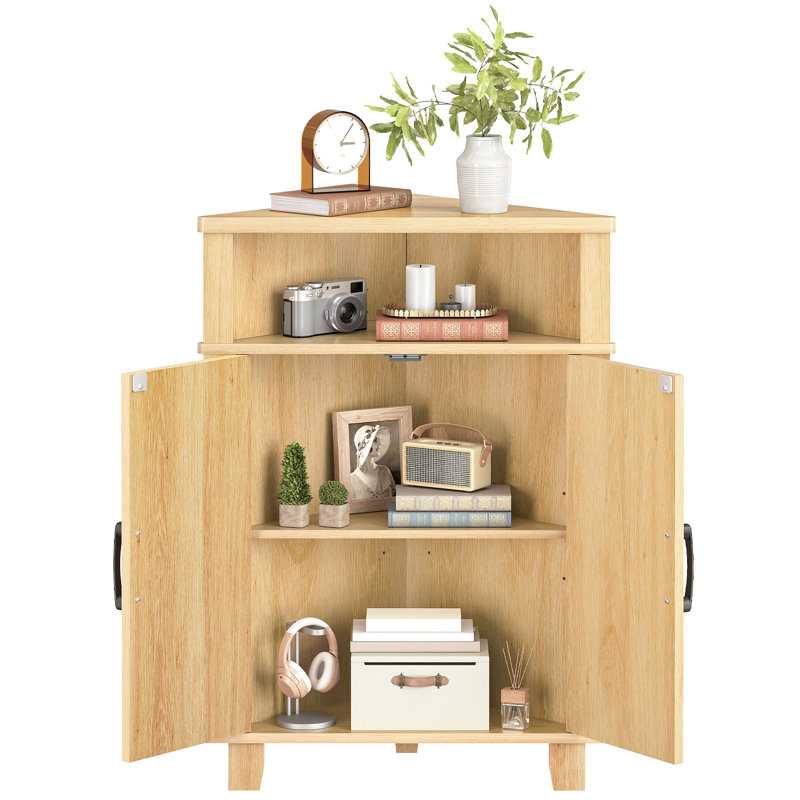 Petite armoire d'angle avec 1 tablette réglable