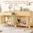 Wooden Accent Cabinet, Cat Litter Box Enclosure, Hidden Cat Litter Box Furniture With Scratching Board Doors And Storage Drawer-368137334
