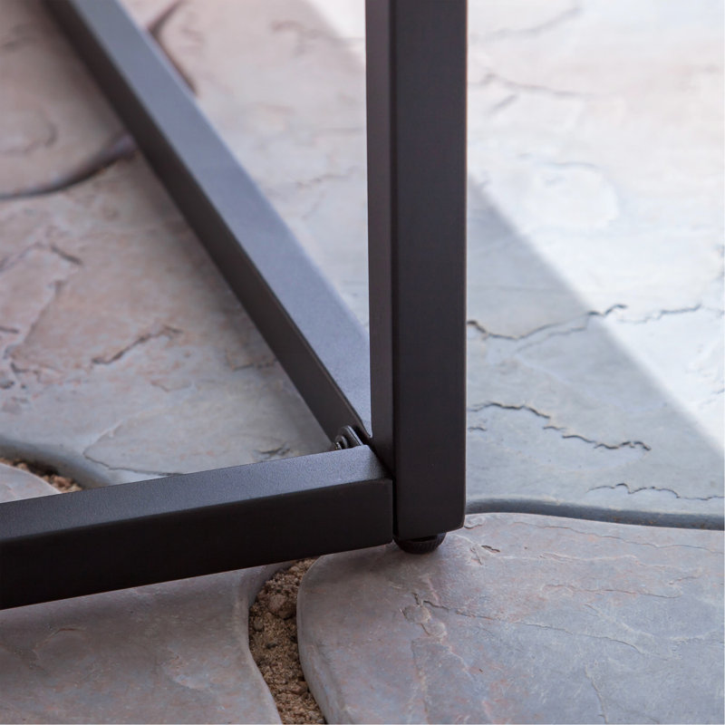 Banc industriel en bois et métal, Gris + noir