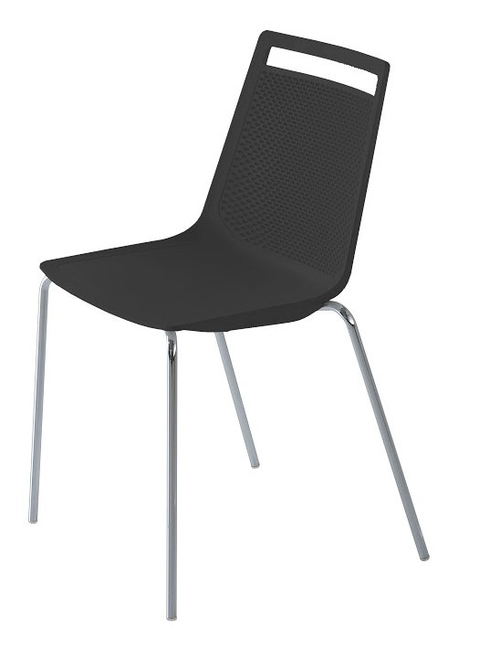 Chaise d'invité Akami, Noir