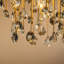 Lustre de style Mid-Century moderne à 5 lumières en laiton antique Kahlil-1660265435