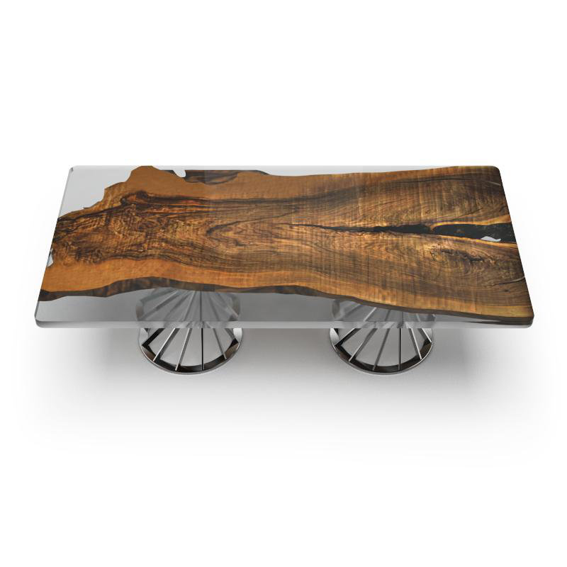 Panaro Walnut Wood Dining Table, 42" W x 96" L