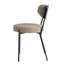 2 chaises de salle à manger - avec dossier en placage de frêne, pieds en métal, revêtement brun, cuisine ergonomique (2) et brun, ergonomique, capacité maximale de 250 lb