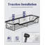 Serviteur de douche - Organisateur de douche adhésif avec étagère de rangement en acier inoxydable antirouille, sans perceuse, avec crochets pour accessoires de salle de bain, paquet de 2-122043100