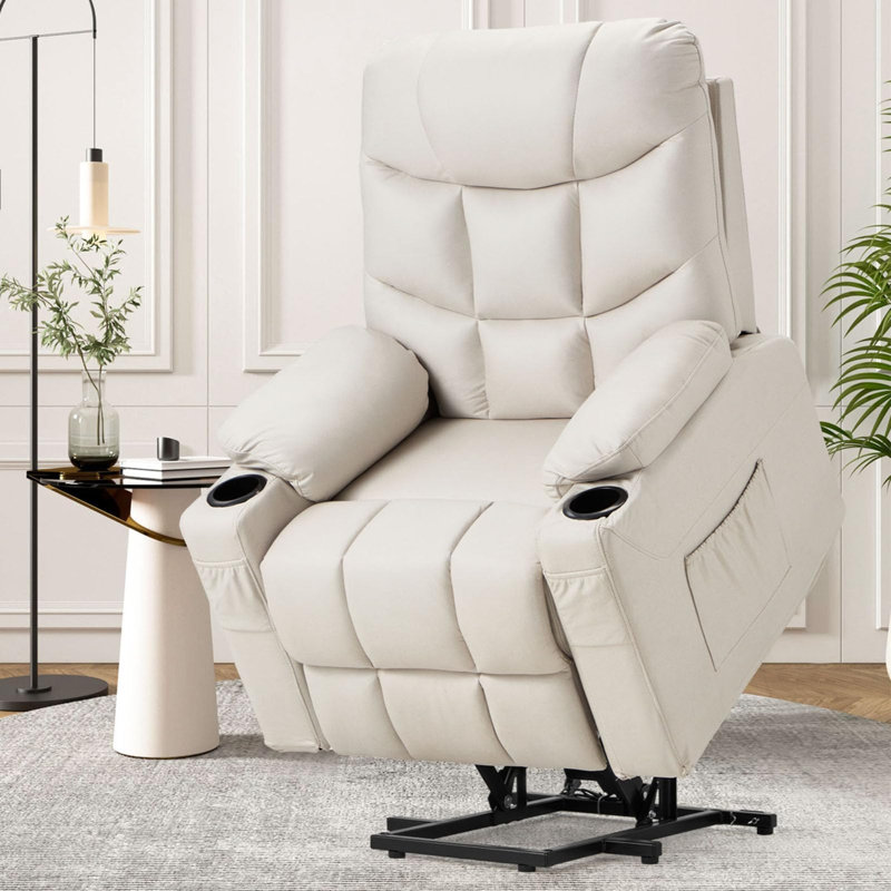 Fauteuil inclinable électrique Power Lift, Blanc