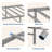 Twin Size Charming Heart-Shaped Metal Bed Frame - Sturdy Platform, Noiseless Design, Underbed Storage, No Box Spring Needed - Gray-137799054-137799055