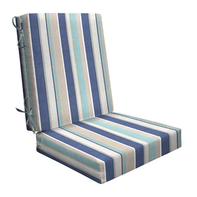 Cesur High Back Outdoor Chair Cushions, Weather-Resistant Supportive Patio Dining Chair Cushions