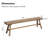 Farmhouse Solid Wood Bench Minimalist Mortise and Tenon Design-1263767445
