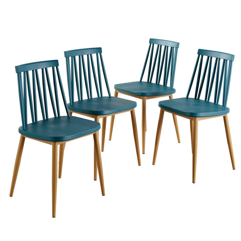 Camelle 4 - Person Dining Table and Chairs Set, Teal