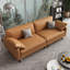 Canapé modulaire orange en cuir véritable-1583910307