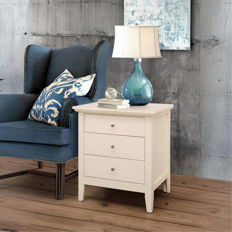 Charmante table de chevet décontractée en beige, Beige
