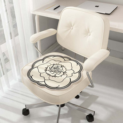Summer Novelty Ice Silk Seat Cushion For Office Computer Chairs, Breathable Non-Slip Swivel Chair Pad, Set Of 2