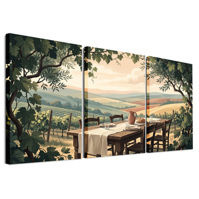 Ensemble de 3 toiles Vineyard