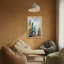 «Plants & Flowers Abstract Cactus Desert Landscape», reproduction d'art