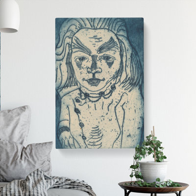 Woman with a Necklace by Walter Gramatte - Wrapped Canvas