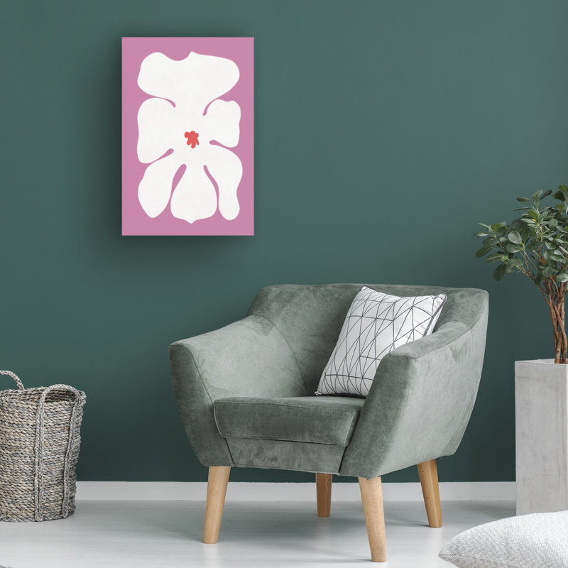 Art sur toile, orange Amini54, H 12 po x l 19 po