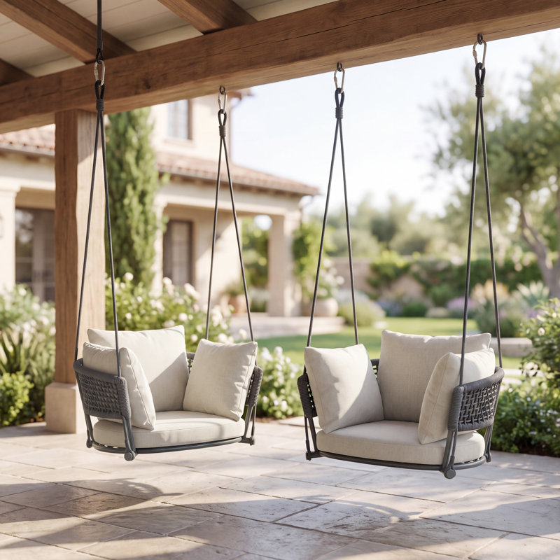Balancelle suspendue pour l'intérieur et l'extérieur , Set of 2, Beige