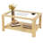 2-Tier Coffee Table Rectangular Center Table with Tempered Glass Tabletop and Storage Shelf