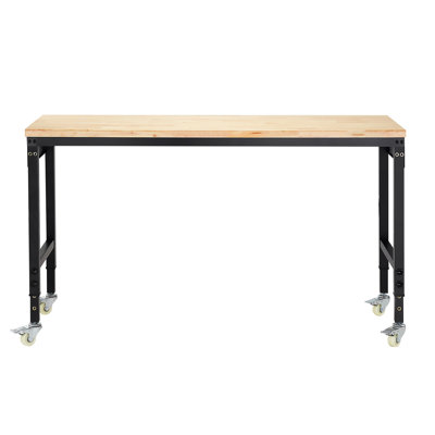 Table de travail à hauteur réglable 60 "avec roulettes et prise de courant