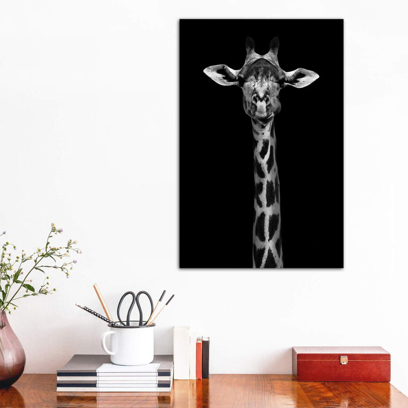 Giraffe Portrait - Wrapped Canvas Print, 66.04cm H x 45.72cm W x 3.81cm D