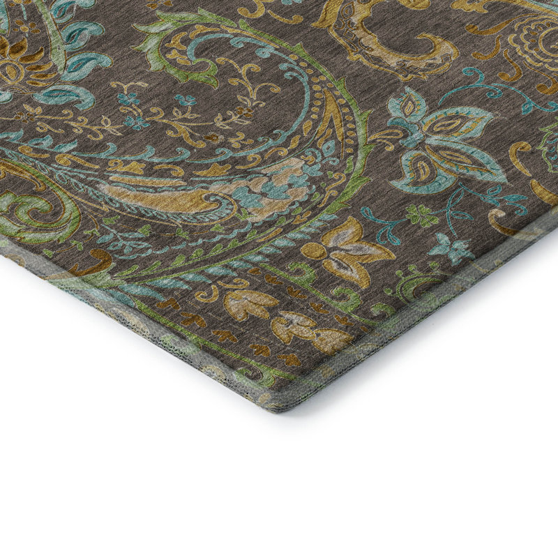 Tapis Cerrito AMF533 lavable à la machine de qualité supérieure, Rectangle 1 pi 8 po x 2 pi 6 po