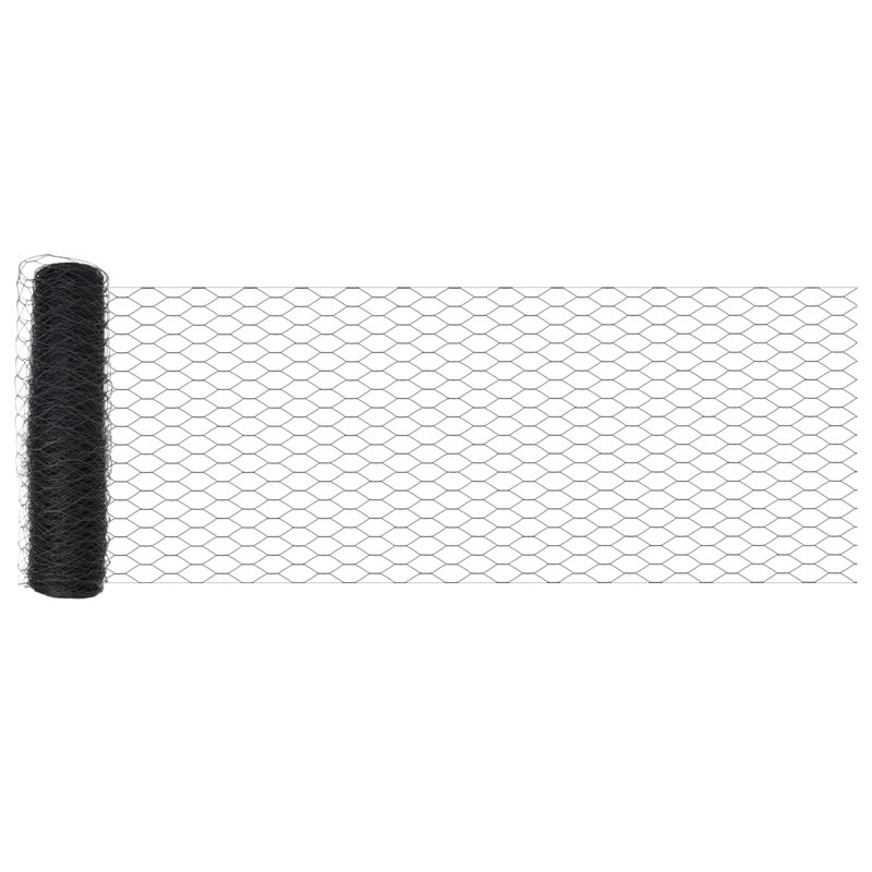Hexagon Fence Steel, Grey, 60cm H x 2500cm W