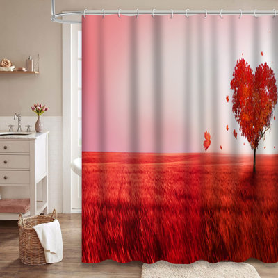 Rideau de douche avec 12 crochets Tree Love