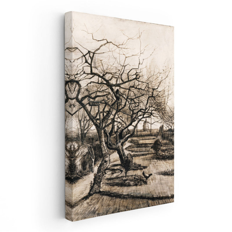 «The Parsonage Garden at Nuenen in Winter, 1884», reproduction d'art sur toile, H 30 po x l 20 po
