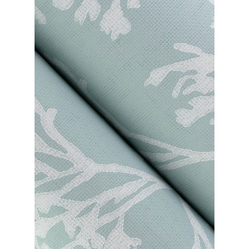 Papier peint tressé Tortuga, Bleu