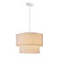 Luminaire à pédale en lin à 3 lumières de couleur velours beige à 3 lumières pour îlot de cuisine 19,6 po
