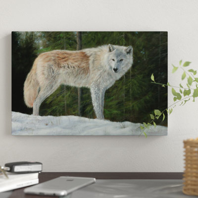«Gray Wolf in Snow», impression sur toile