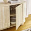 Buffet ovale en faux travertin 63 po Overture
