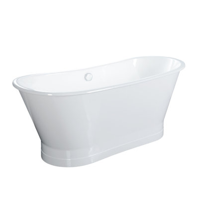 Wakely 67'' x Freestanding Soaking Cast Iron Bathtub