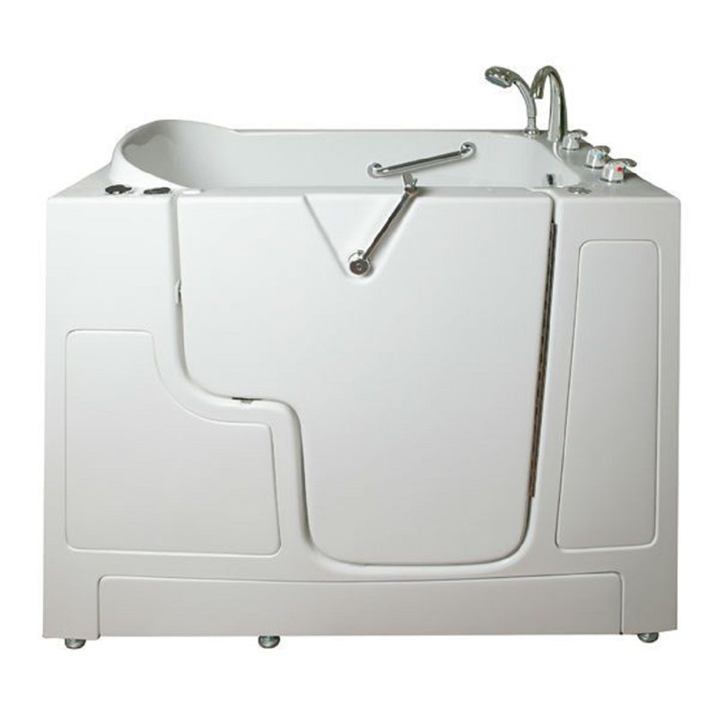 52'' x 30'' Air Fiberglass Bathtub with Faucet, Right, Beige