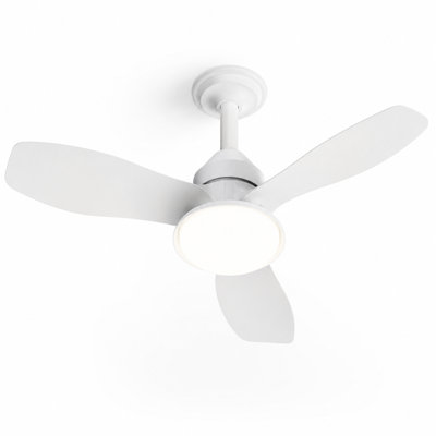 24.4" Low Profile Smart Ceiling Fan with LED Light and Remote Control