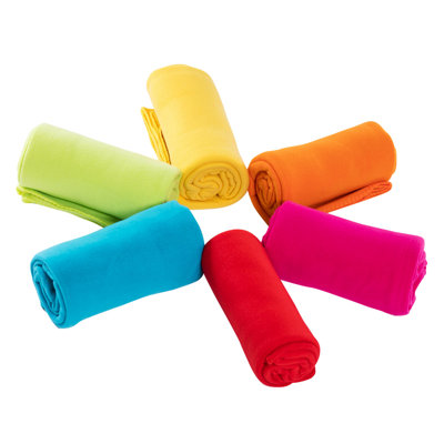 Fleece Throw Blankets 6 Pack Bulk Blankets Solid 50 X 60 Inch Kids Lightweight Warm Soft For Pet Cozy Travel Blankets Airplane Small Throws Camping Gifts Assorted Blankets For Home, Bed, Sofa, Dorm